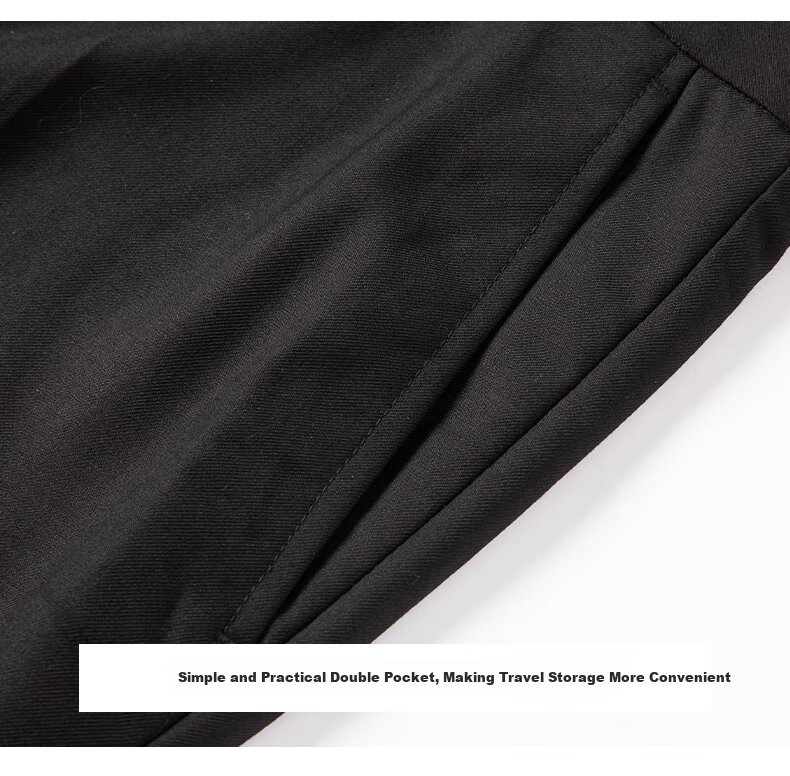 ROMON Wrinkle-Free Dress Pants for Men, Straight-Leg Stretchy, Spring And Autumn 2026, Middle-Aged And Young Business Workwear Style Professional Trousers, Black, Size 31 22