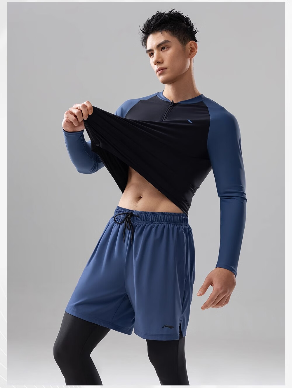 Li-Ning Jellyfish Suit Men's Swimwear Snorkeling Set Spring Autumn Warm Long-Sleeve Long Pants Large Size Swim Trunks Men Full-Body Diving Suit 7