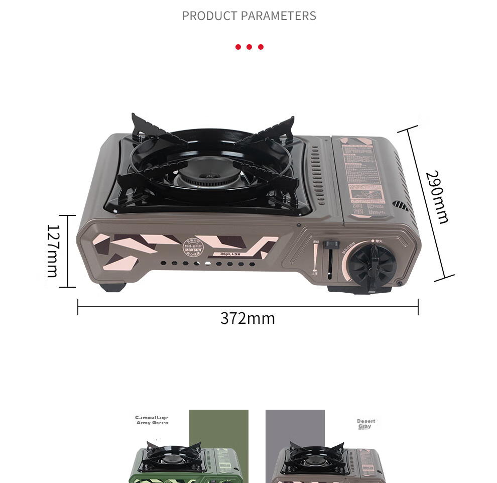 Jauto MAXSUN Outdoor Portable Gas Stove MS-2900HC, Propane And Butane Fuel, Camping Stove 16