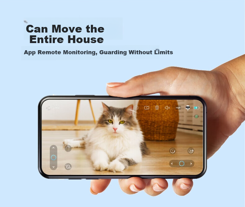 Enabot EBO SE Whole-House Mobile Surveillance Camera, EBO Intelligent Remote Elderly Child AI Companion Pet Monitoring Robot 6