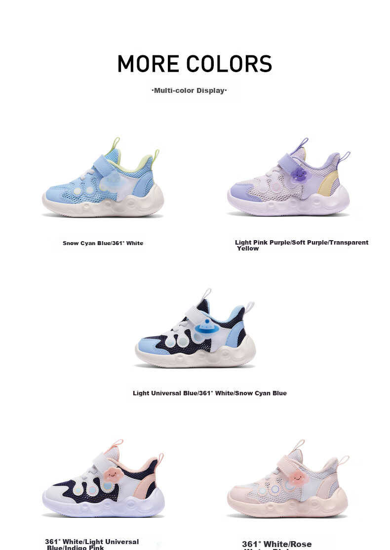 361° Children's Shoes, Toddler Walking Shoes, Summer 2026, Boys And Girls, Baby Soft-Soled Shoes, Breathable Infant Shoes, Blue, Size 27 10