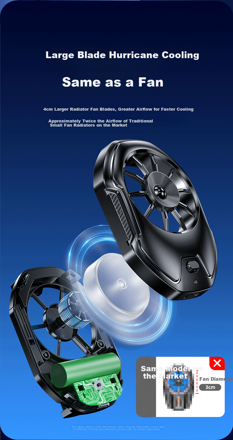 WITGOER [AI Temperature Control, Ice-Creating] Phone Cooling Fan Clip-On Semiconductor Cooling Fan for Live Streaming, Gaming, Temperature Reduction Device Suitable for Apple, IQOO, OnePlus, Huawei AI 6