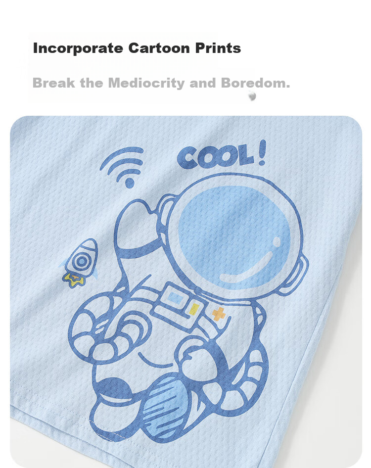 Hodo Kids Children's Pajamas Boys and Girls Cotton Long Sleeve Long Pants Set Spring Summer Pullover Air Conditioning Suit H031-5 150 11