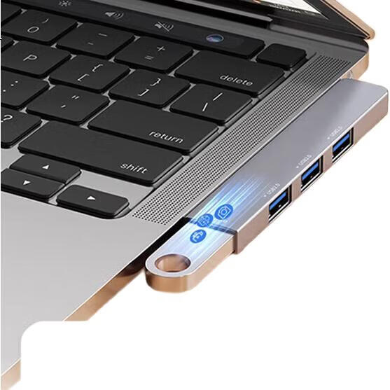 Isky Type-C to USB 3.0 Expansion Dock Splitter, 4-Port USB Hub Laptop Adapter