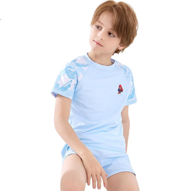Disney Boys' Training Two-Piece Swimsuit, Quick-Dry Swim Shorts for Older Children, M240387C Gray, 120cm