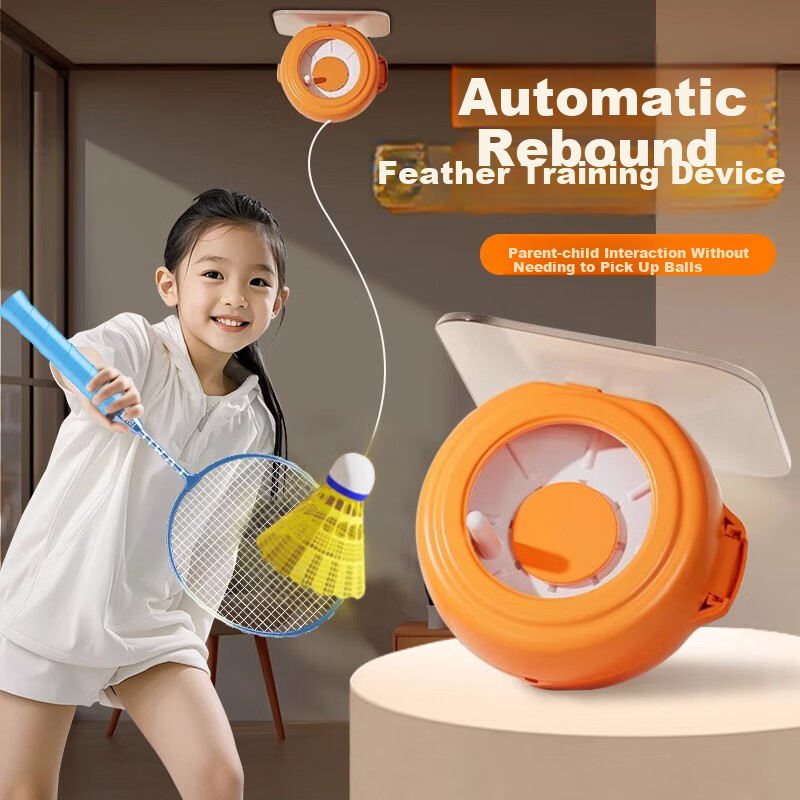 Murcia Badminton Single-Player Trainer with Automatic Rebound, Indoor Self-Practice Rotating Device for Personal Training