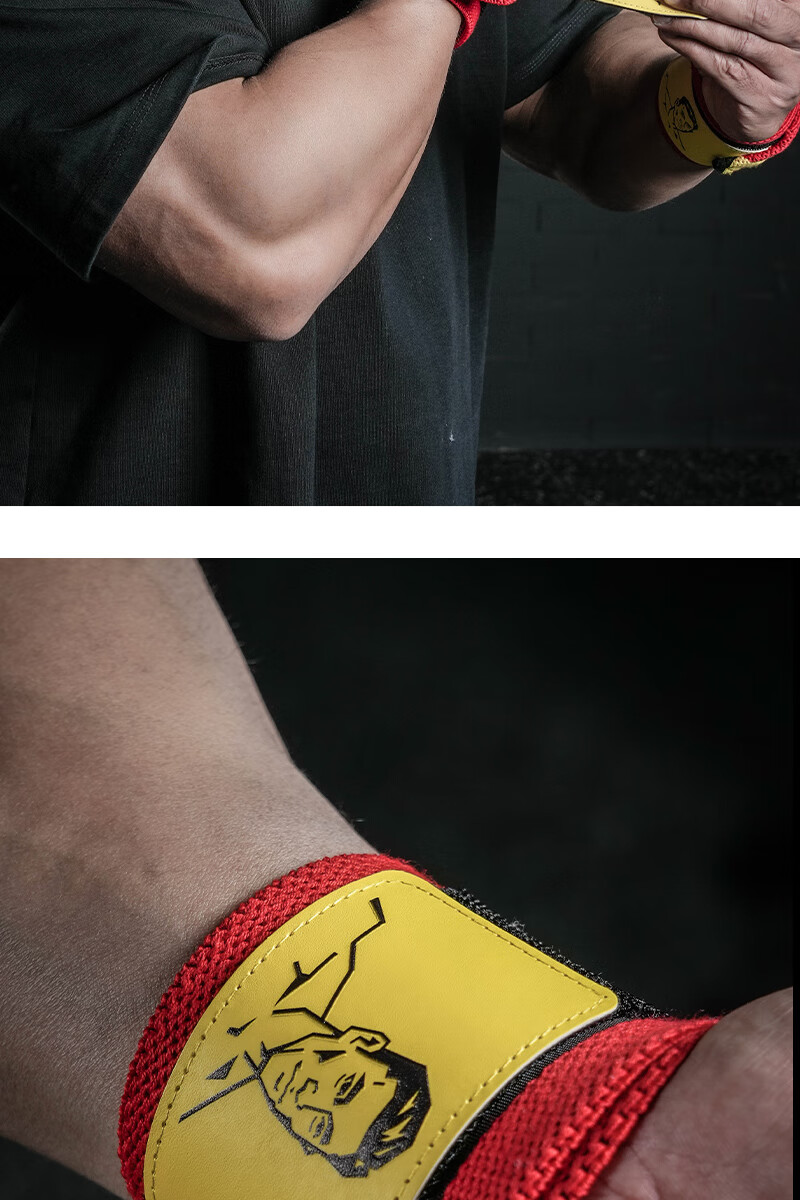 ZERO TO HERO Wrist Support Jinshicheng Collaboration Wrist Wraps Fitness Bench Press Training Deadlift Compression Anti-Sprain Assistance 10