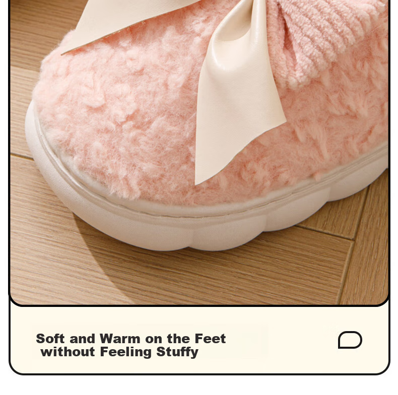 Taxiang Cotton Slippers for Men And Women, Indoor Home Use, Thick Sole, Warm Plush Cotton Shoes TR239 7