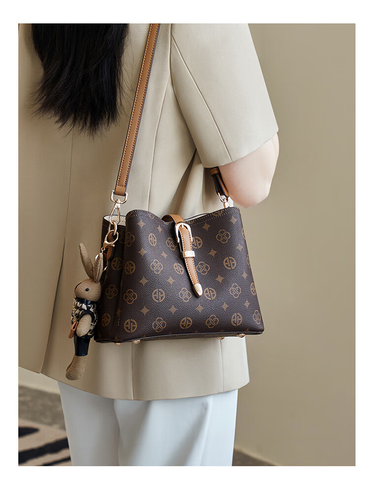 Aokang Large Capacity Vintage Crossbody Shoulder Bag Luxury Bucket Bag Birthday New Year Gift for Girlfriend Wife 2