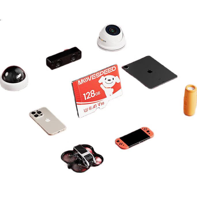 Карта памяти MOVE SPEED JOY Co-Branded 128GB TF (MicroSD) U3 V30 A1C10 для смартфонов, планшетов, видеорегистраторов, камер наблюдения и игровых приставок