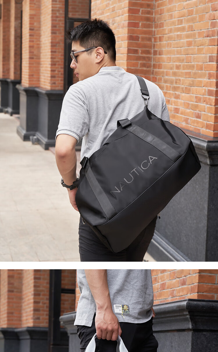 NAUTICA Travel Bag for Men, Large Capacity Swimming And Fitness Bag, Multifunctional Lightweight Handheld Backpack Luggage Bag 5