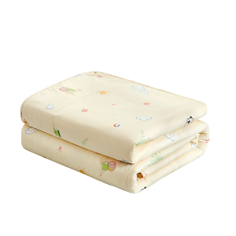 Fuannaertong Infant Class A 51% Soybean Fiber, Antibacterial And Anti-Mite Pure Cotton Printed Summer Quilt, 203*229cm