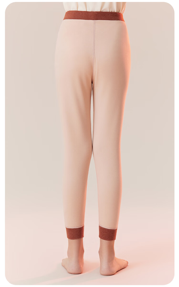 Dingguagua Children's Thermal Fleece-Lined Autumn and Winter Leggings for Girls, Thickened Cotton Pants for Kids 3