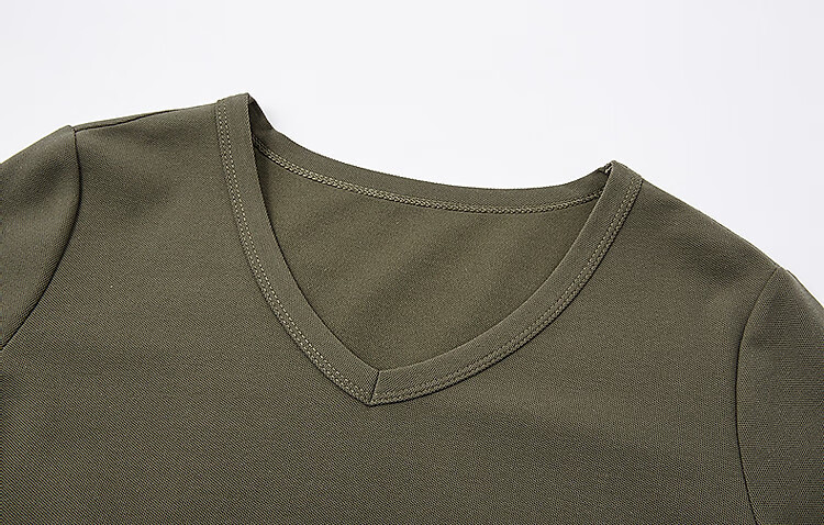 Demana Gentle Cloud Cotton Summer Relaxed V-Neck Loose Patchwork Hem Knitted Mid-Length Straight Women's Dress 19