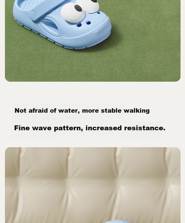 Poxi Big-Eyed Perforated Shoes for Boys And Girls, Non-Slip Cute Soft-Soled Beach Sandals, Children's Closed-Toe Slippers 7