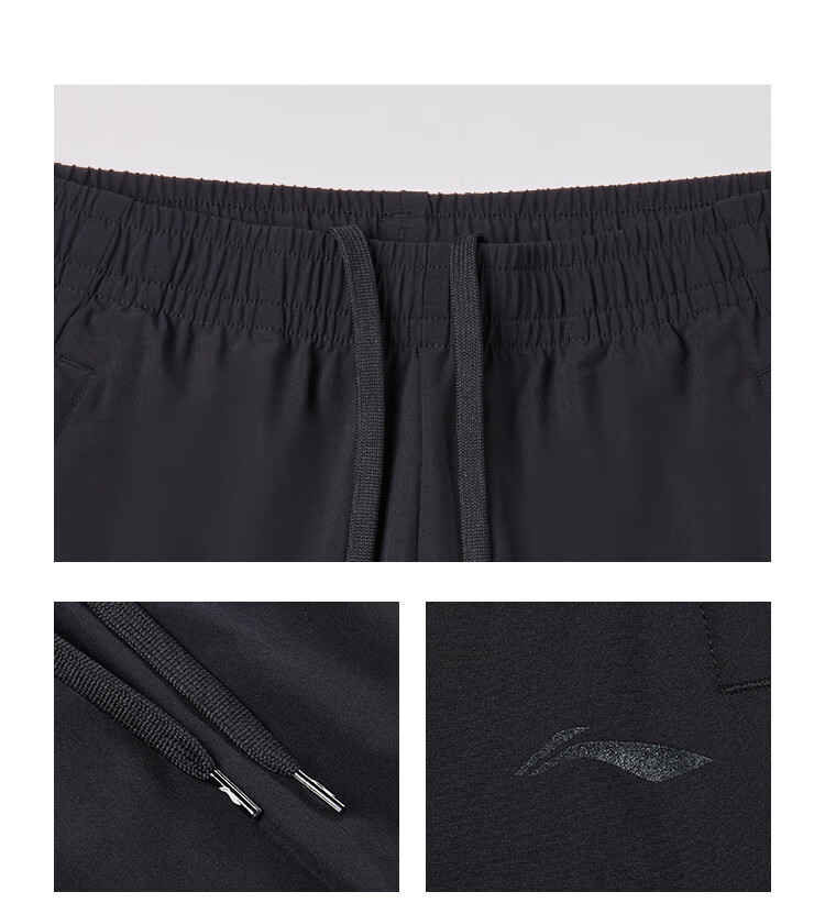 LI-NING Women's Sports Pants Flat Waist Running Long Pants Quick-Dry Fashion Logo Casual Athletic Trousers 10
