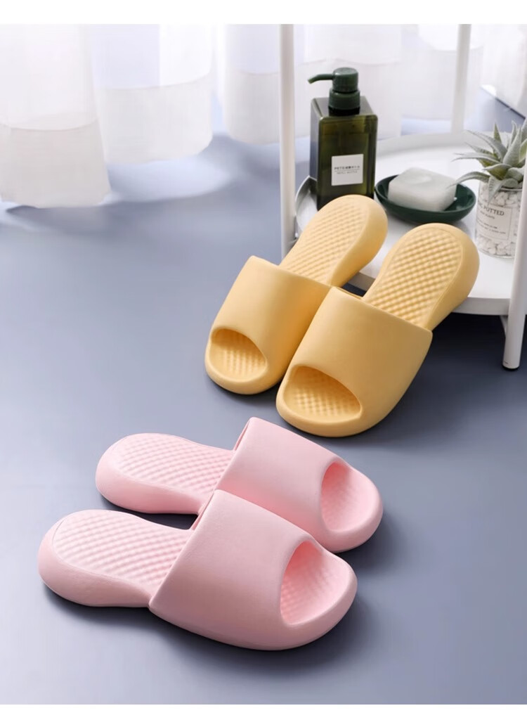 GUOLUOFEI Thick Sole Slippers for Men Indoor Home Silent Bathroom Non-slip Couple Air Cushion Sandals for Women Orange 35-36 7