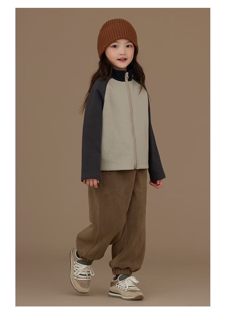 Hacikis Kids Spring and Autumn Casual Sweatshirt Jacket for Boys and Girls, Gray (Lightweight), Size 130 4
