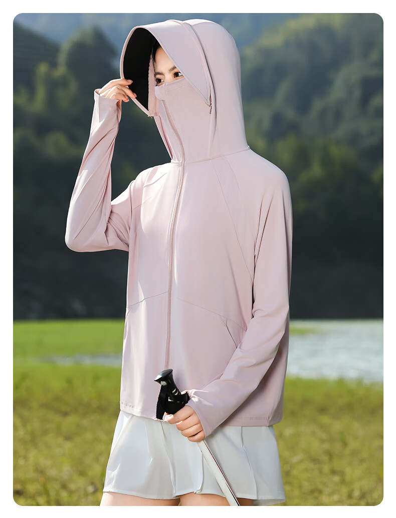 Combo Summer New Self-Operated Women's Sun Protection Jacket UV Protection Outdoor Breathable Thin Ice Silk Cycling Coat Sunproof Clothing 33