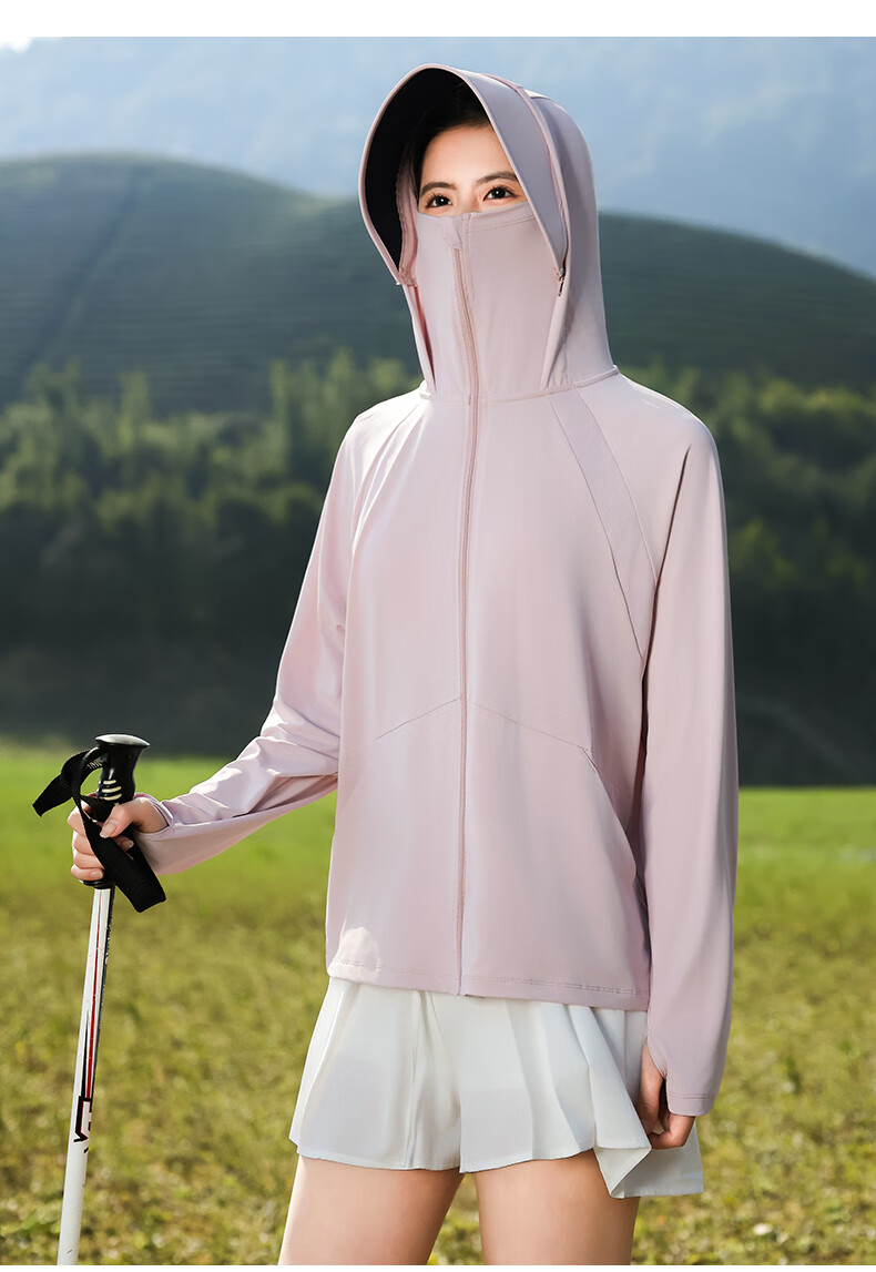 Combo Summer New Self-Operated Women's Sun Protection Jacket UV Protection Outdoor Breathable Thin Ice Silk Cycling Coat Sunproof Clothing 30