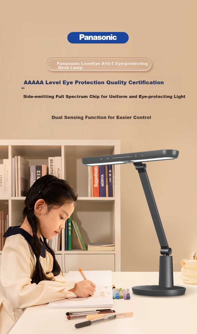 Panasonic Eye-Protecting Desk Lamp for Study And Children's Bedroom, Home Use Eye-Protection Smart Desk Lamp for Mijia, Upgraded Version of Zhi Zhu 1
