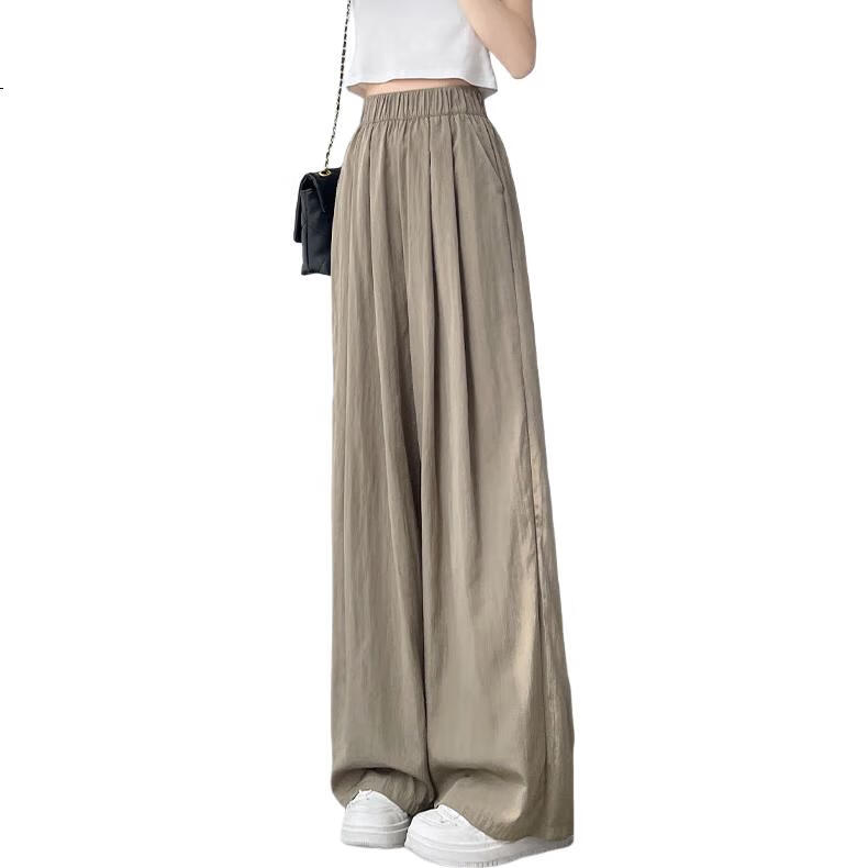 FitonTon Women's Pants, 2025 New Japanese-Style Lazy Yamamoto Pants, Loose-Fitting Slimming Wide-Leg Trousers, High-Waisted Draping Floor-Length Pants