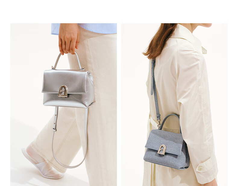 La Festin [He Hongshan's Style] Small Collapsible Handbag, Women's Shoulder Crossbody Kelly Bag, Birthday Gift for Girls 8
