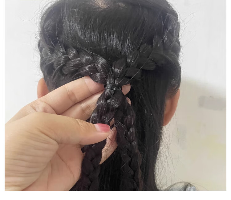 Banjeni Thickened Elastic Hair Bands High Elasticity Black Latex Hair Ties Disposable Small Hair Ropes Boxed 5
