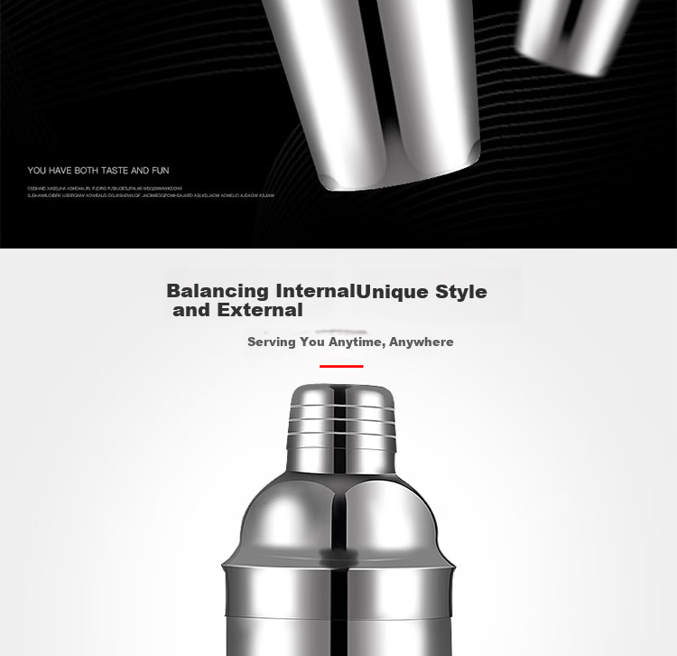 BJ Shaker Set, Hand-Shaken Lemon Tea Tool, Stainless Steel Ice Crusher, Juice Muddler, Cocktail Mixing Tools Kit 2