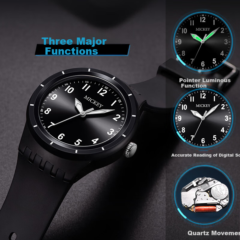Disney Student Watch for Boys, Simple Waterproof Quartz Watch for Teenagers, Exam Watch for Middle And Elementary School Students, Back-To Gift