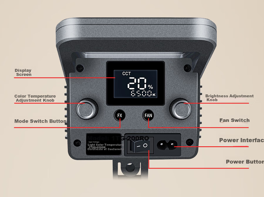 Hakutatz LG-200PRO Live Streaming Fill Light, Photography Light, 220W Live Streaming Light, Deep Throw Light Ball, Softbox, Softball Light, Lighting for Streamers, Deep Throw Light, Studio Light 24