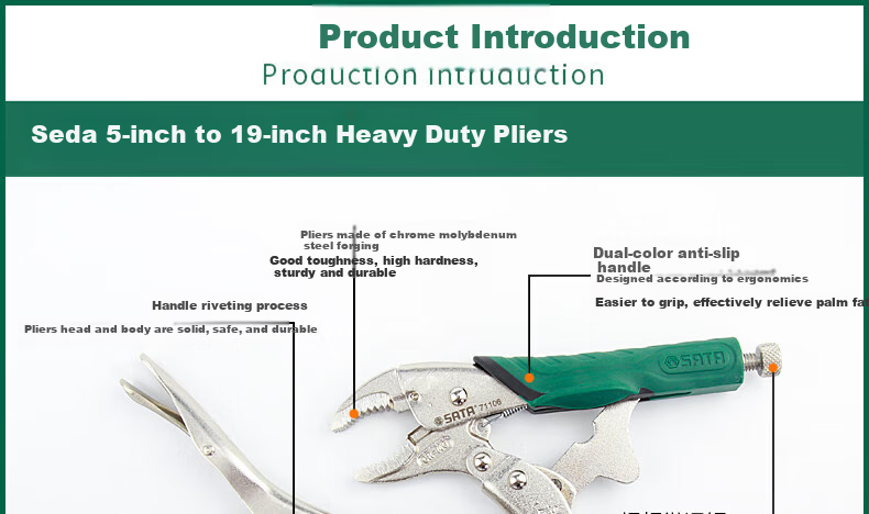 SATA 71701 Chain Pliers, 19", 19 Inches 1
