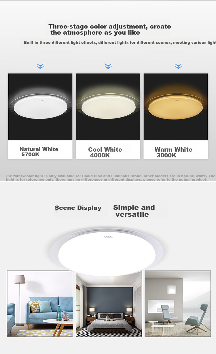 BULL M21 Children's Dual-Spectrum Cloud Light, Smart Voice Full Spectrum Bedroom Lamp, 45W [All-Inclusive Price] 5