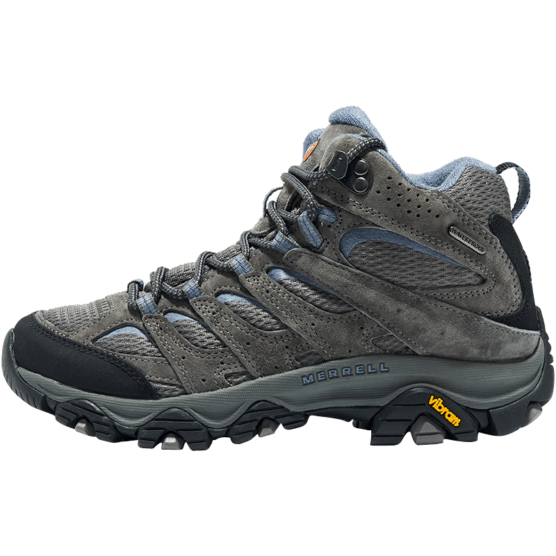 Merrell Outdoor Shock-Absorbing Hiking Shoes for Women, MOAB3MID WP Mid-Top Waterproof Breathable Non-Slip Wear-Resistant Mountaineering Shoes