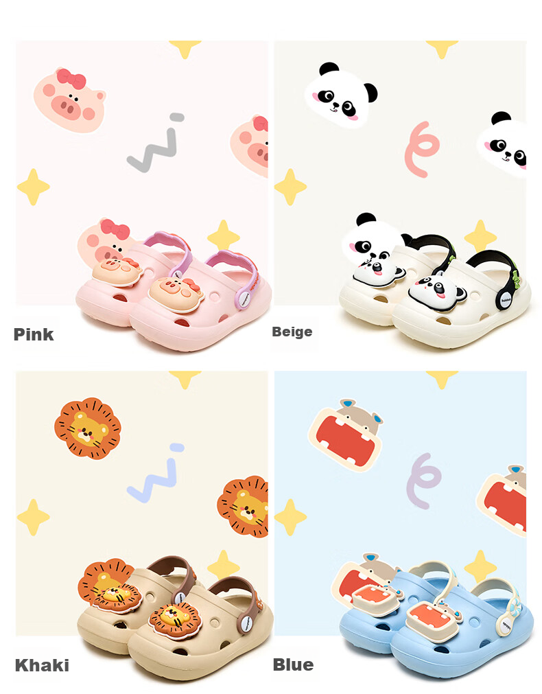 BALABALA Baby Sandals, Summer Cute Cartoon Home Slippers, Boys And Girls Closed-Toe Non-Slip Outdoor Shoes, Children's Beach Sandals 4