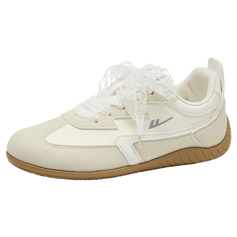 Warrior Women's 2026 Spring A-Gan Flat Casual Shoes Trendy Student Sneakers Off-White Size 36