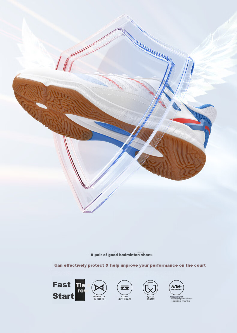 Li-Ning Badminton Shoes Haedongqing Professional Competition Training Sports Shoes for Men And Women, Shock-Absorbing Comfortable Wear-Resistant 5