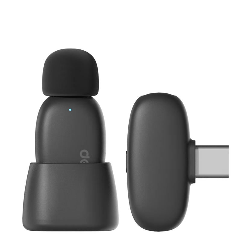 Deli Clip-On Microphone, Wireless One-To for Mobile Live Streaming, Short Video, Outdoor Shooting, Mini Audio Recorder, Smart Noise Reduction Recording Device, Compatible with Apple And Android, MN511