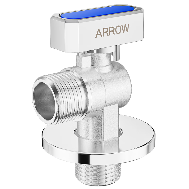 ARROW Brass Angle Valve, Spherical Valve Core, Full-Open High-Flow Ball Valve, Gas Water Heater, Wall-Mounted Boiler, Figure-Eight Valve