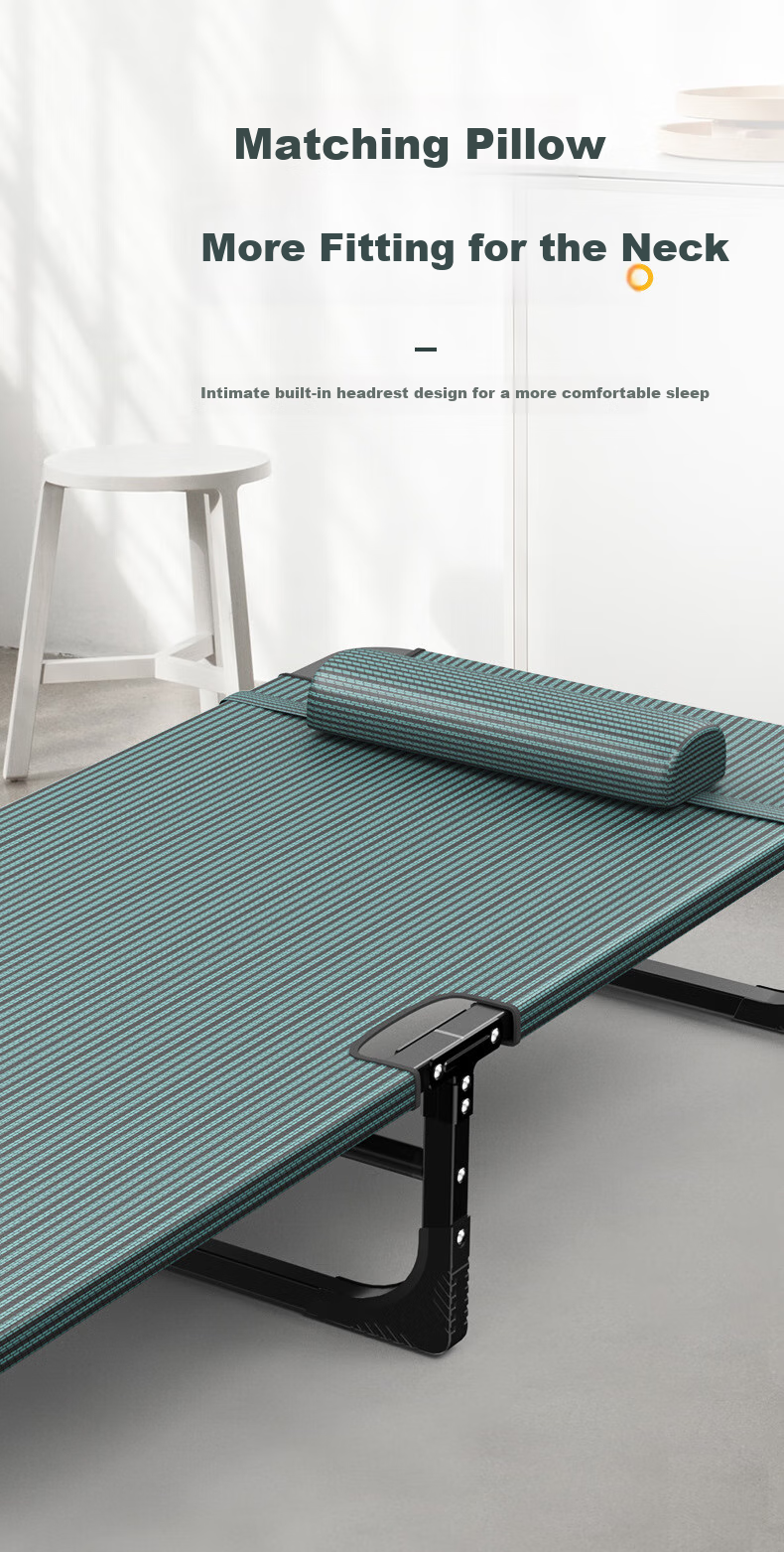 Yijia Folding Bed, Camping Cot, Foldable Single Bed, Flat-Lying Adult Simple Bed Camping Cot, Army Gree 5