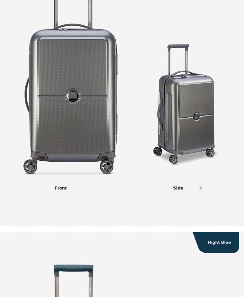 DELSEY French Ambassador 1621 Trolley Suitcase with Combination Lock, Spinner Wheels, And Quiet Wheels 14