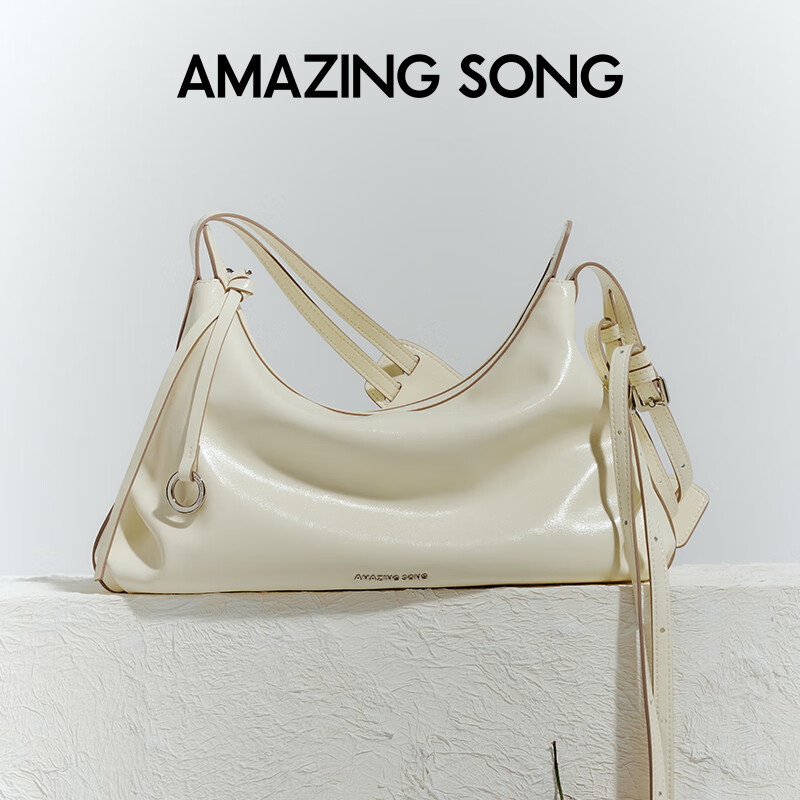 AMAZING SONG Donut Hobo Small Shoulder Crossbody Soft Bag Simple Commuter Relaxed Handbag for Women, Birthday Gift