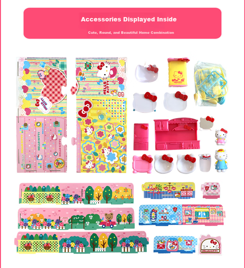 Qiji Hello Kitty Toy Kitchen Playset for Girls, Pretend Play, Children's Christmas Gift 5