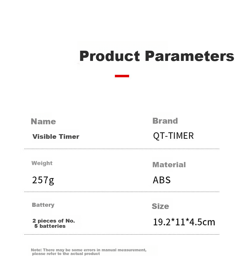 QT-TIMER Timer Time Management Tool, 2026 New Model, Counting Down Timer for Children And Primary School Students, Visualized Homework Alarm, Self-Discipline Aid, Birthday Gift for Boys 9