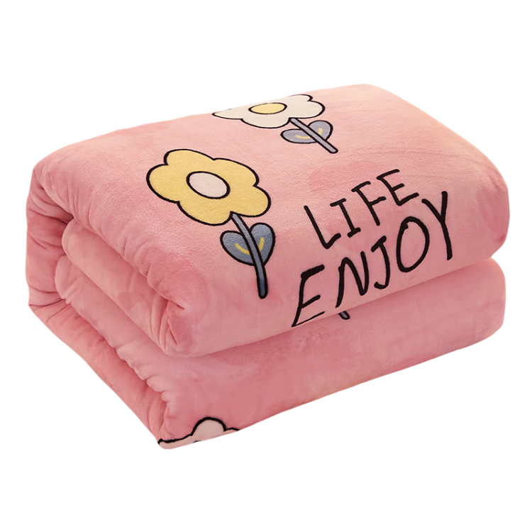 Yalu Flannel Milk Velvet Blanket, All-Season Nap Throw, Autumn And Winter Comforter, Air Conditioning Coverlet, 120*200cm