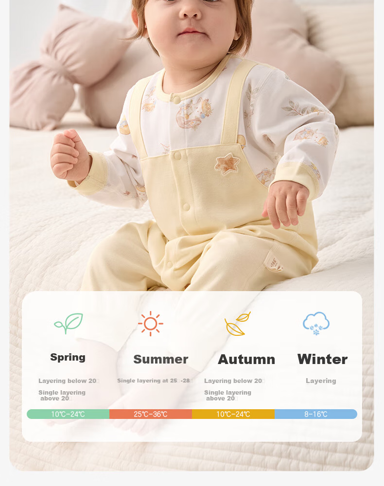 Shiyuejiejing Baby Romper, Straight-Collar Bodysuit, Newborn Onesie 17