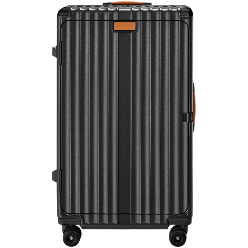 Dream Traveler Large Capacity Suitcase with Spinner Wheels, Multifunctional Trolley Case with Side Opening, Travel Luggage for Men And Women, 26-Inch Black