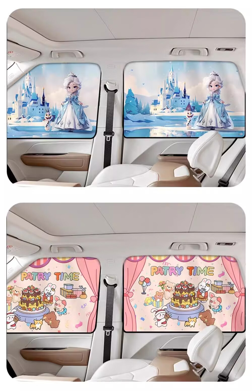 MOTCINO Car Side Window Sunshade Magnetic Track Privacy Curtain Interior Sunshade for Baby Car Window 25