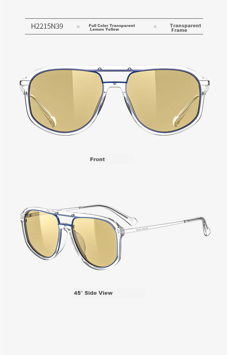 HELEN KELLER Sunglasses for Men And Women, Non-Polarized HUD Car LCD Driving Glasses H2215N39 12