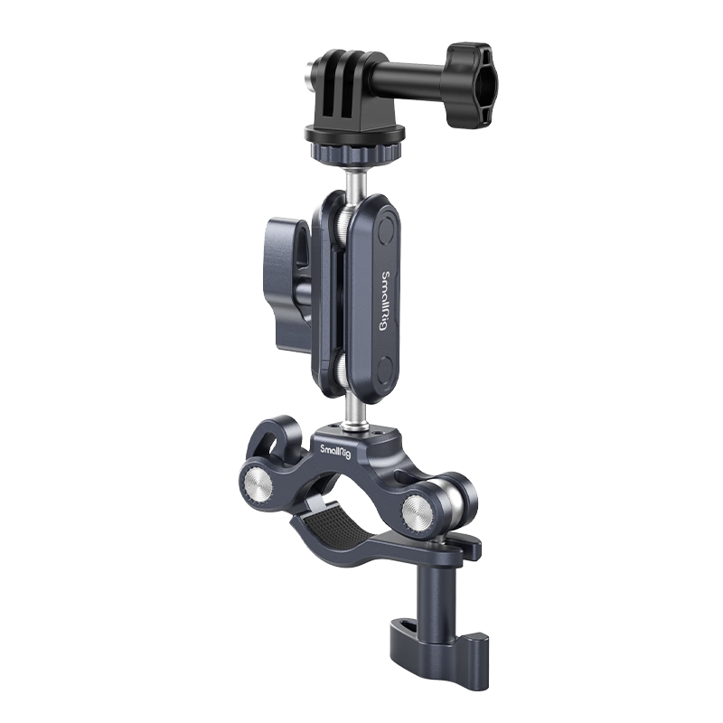 SmallRig Action Camera Bicycle Motorcycle Mount Clamp Panoramic Camera Shooting Bracket Compatible with Action54 GoPro12/11 Insta360 X3 Photography Accessories